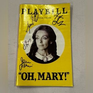 Oh, Mary! Signed Broadway Playbill Jane Krakowski Jenn Harris Martin Landry